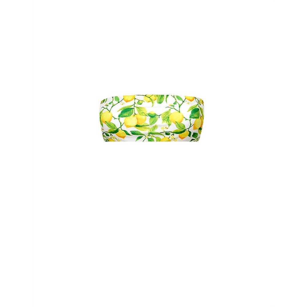 NEW LIA SAHARA women's bandeau bikini top in limoni di sorrento